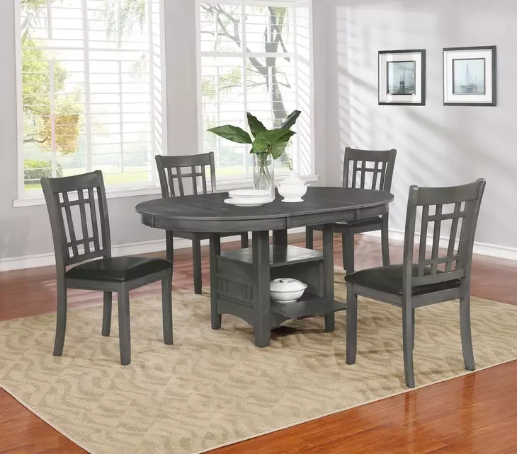 Lavon Medium Grey Extendable Dining Table