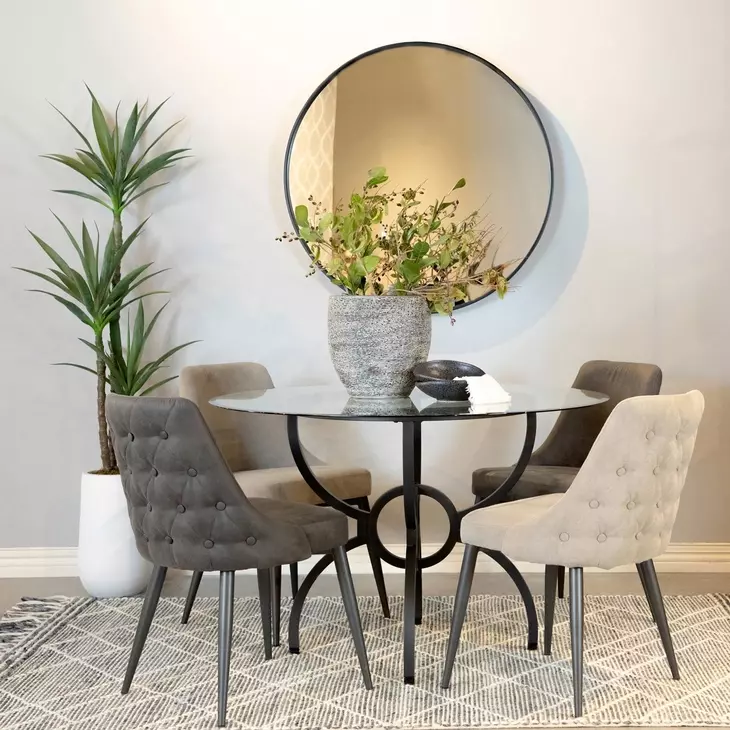 Aviano Gunmetal 48" Round Dining Table