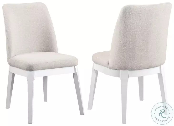 Carissa Beige Upholstered Side Chair Set Of 2