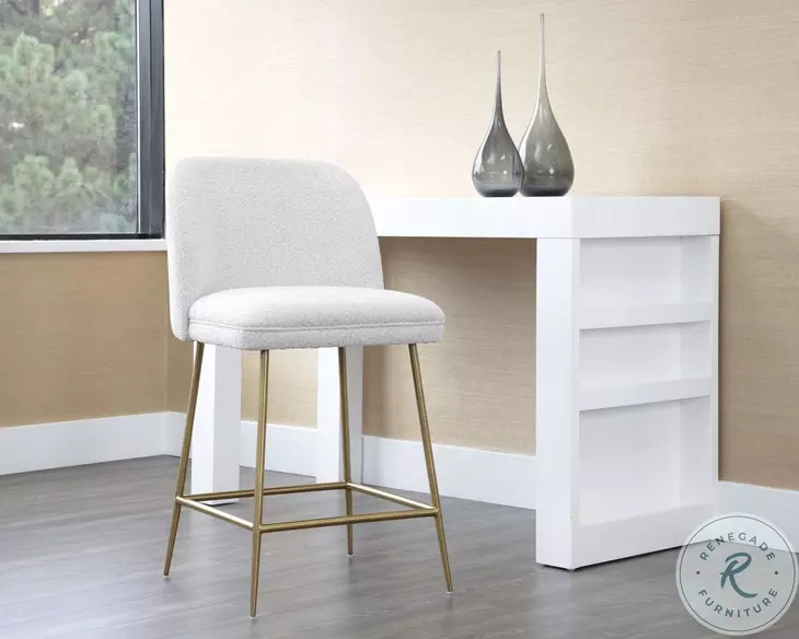 Ledoux Copenhagen White Counter Height Stool