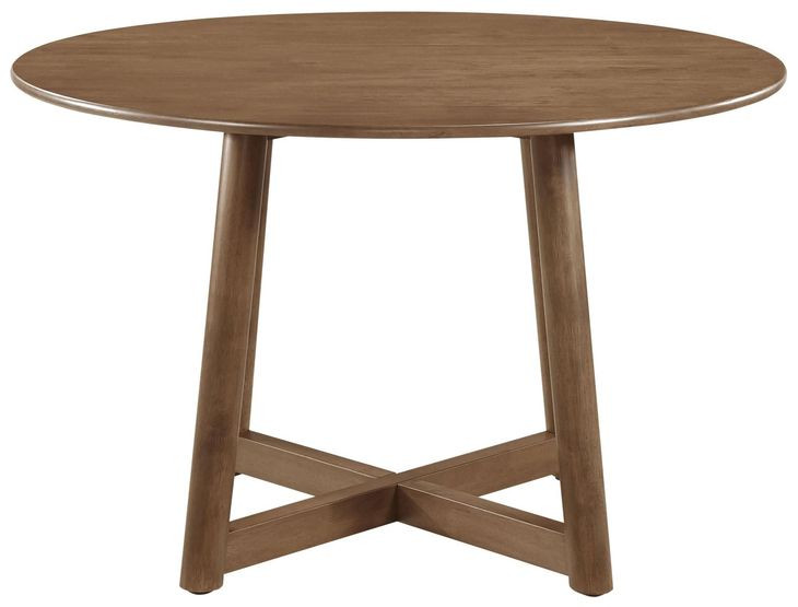 Dinah Walnut Solid Wood Round Dining Table