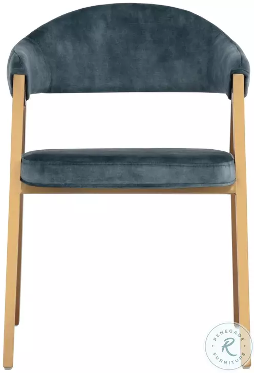 Burgos Nono Petrol Dining Arm Chair