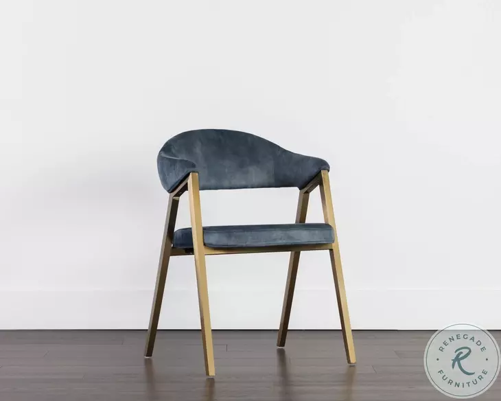 Burgos Nono Petrol Dining Arm Chair