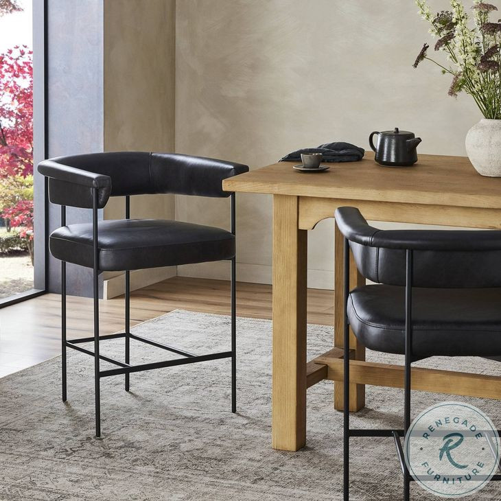 Carrie Sonoma Black Bar Stool