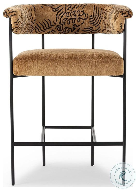 Carrie Dharma Ochre Counter Height Stool