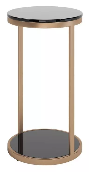 Beckham Smoke Gray And Antique Brass End Table