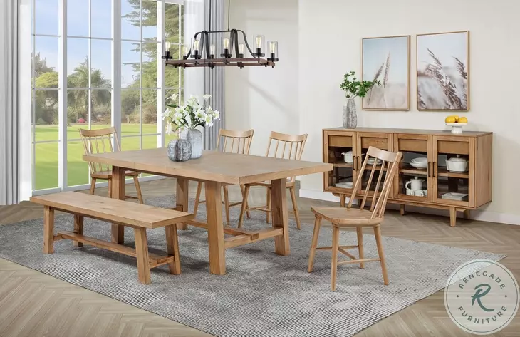 Middleton Natural 60" Backless Bench