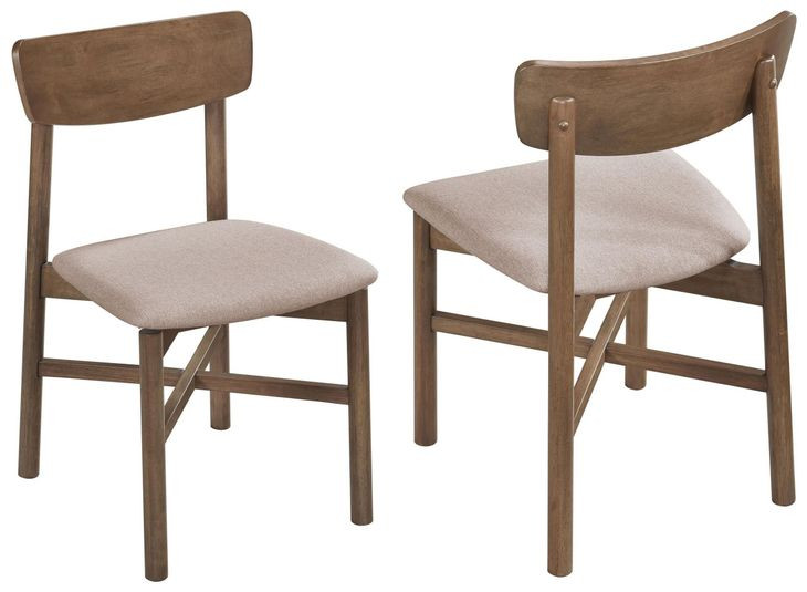 Parkridge Tan And Natural Walnut Side Chair Set Of 2