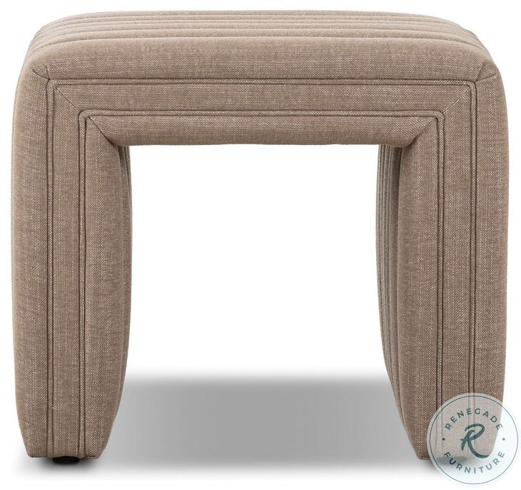 Augustine Crypton Nomad Taupe Performance Fabric Rectangular Ottoman