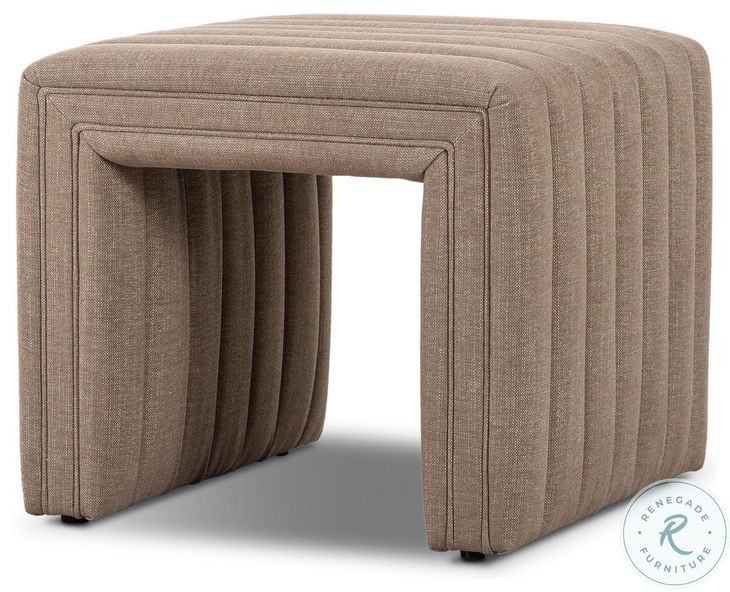 Augustine Crypton Nomad Taupe Performance Fabric Rectangular Ottoman