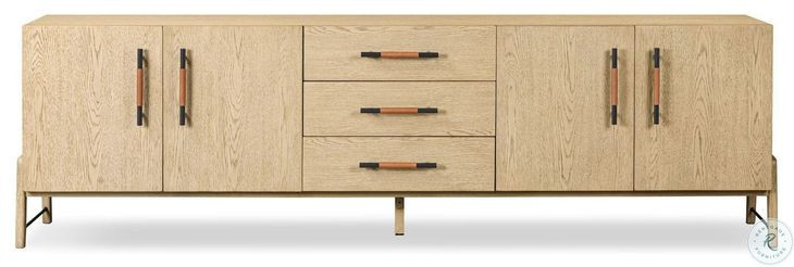 Rosedale Chaps Sand Yucca Oak Veneer 94" Media Console