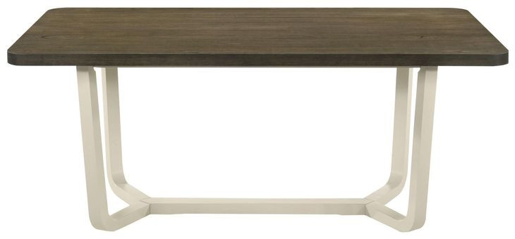 Biloxi Greyish And White 71" Rectangular Dining Table