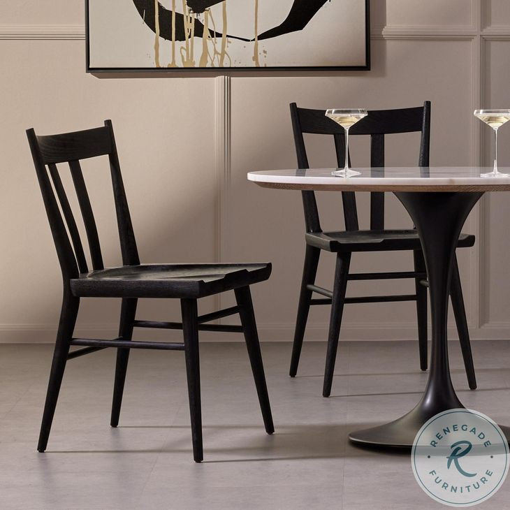 Gregory Black Oak Dining Chair Set of 2