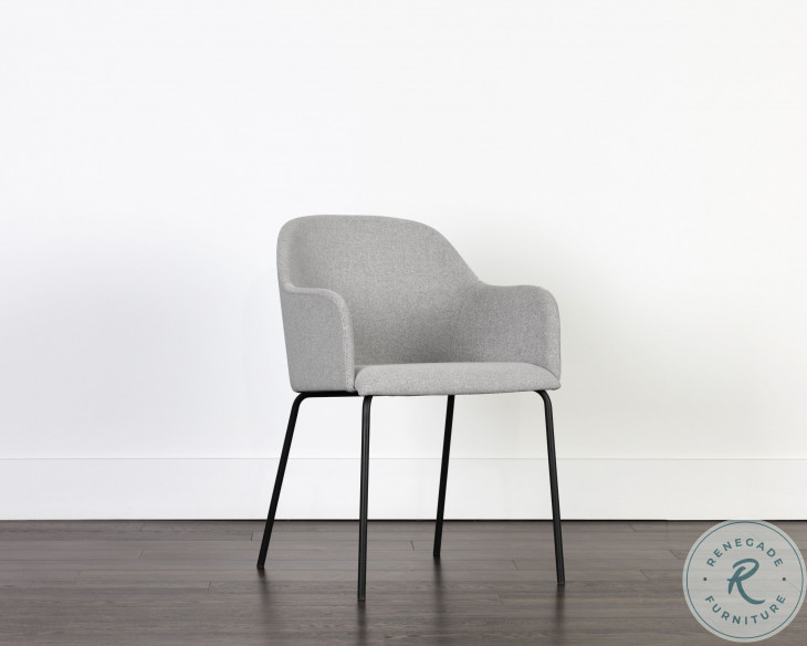 Mina Warm Grey Hensley Arm Chair