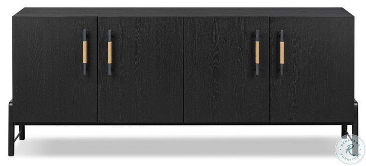 Rosedale Ebony Oak Veneer 4 Door Sideboard