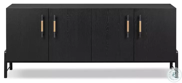 Rosedale Ebony Oak Veneer 4 Door Sideboard