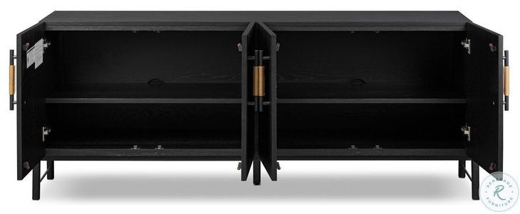 Rosedale Ebony Oak Veneer 4 Door Sideboard