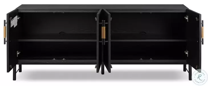 Rosedale Ebony Oak Veneer 4 Door Sideboard