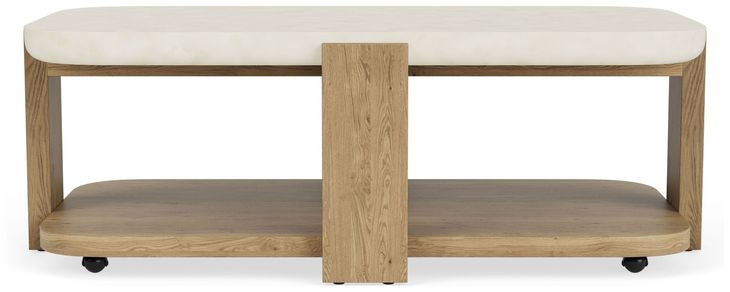 Sanibel Pale Oak and White Rectangular Cocktail Table