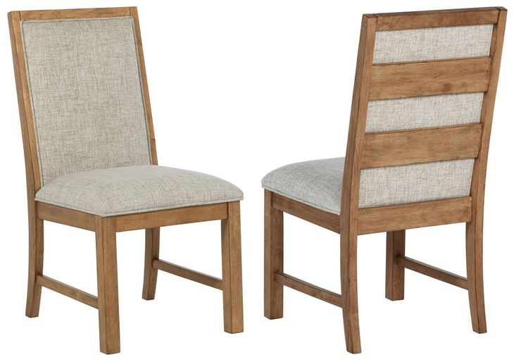 Bruner Oatmeal Upholstered Side Chair Set Of 2