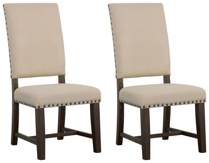 Townsend Beige Upholstered Parson Chair Set of 2