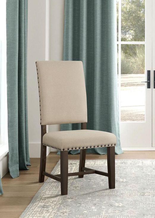 Townsend Beige Upholstered Parson Chair Set of 2