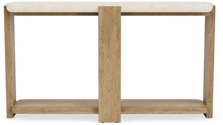 Sanibel Pale Oak and White Rectangular Sofa Table