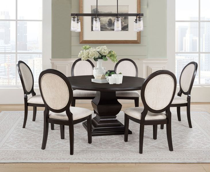 Twyla Dark Cocoa Round Dining Room Set