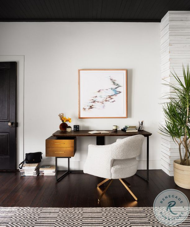 Adara Knoll Natural Performance Fabric Swivel Desk Chair