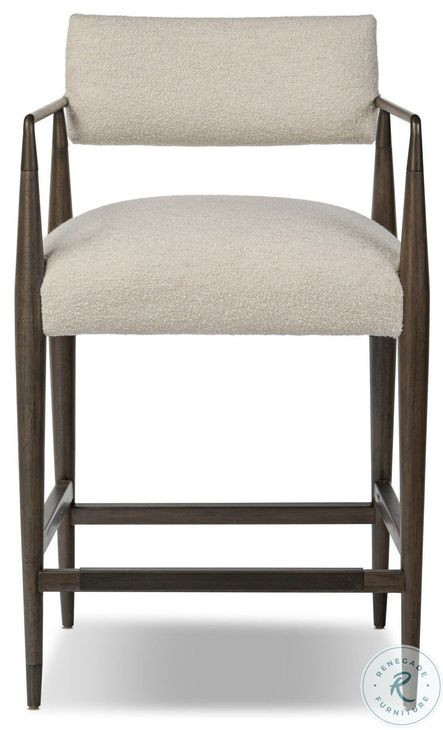 Waldon Charter Oatmeal Performance Fabric Counter Height Stool
