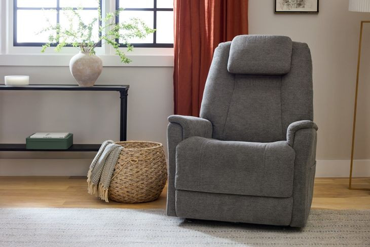 Zecliner Model 3+ Umber Gray Performance Fabric Zero Gravity Power Lift Sleep Recliner with USB Charging and LED