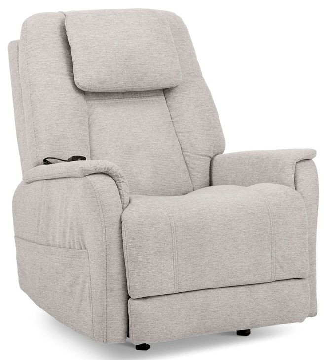 Zecliner Model 3+ Ceramic Gray Performance Fabric Zero Gravity Power Lift Sleep Recliner with USB Charging and LED