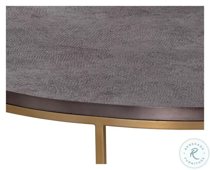 Enya Gunmetal And Brass Coffee Table