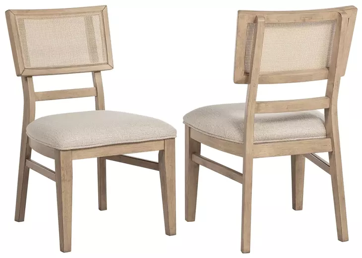 Kailani Beige Oak Side Chair Set Of 2