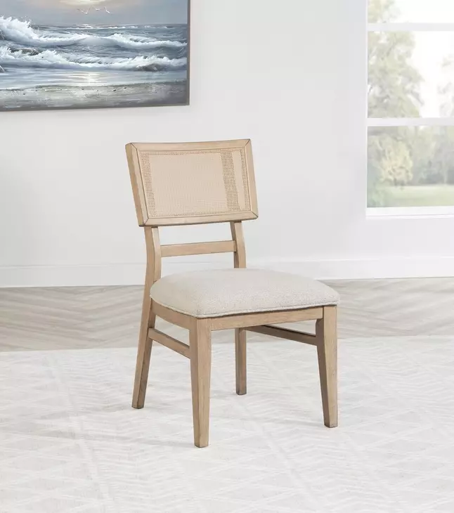 Kailani Beige Oak Side Chair Set Of 2