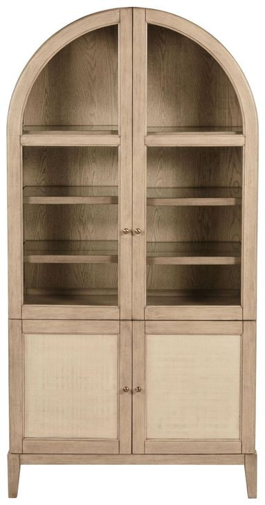 Kailani Beige Oak Vitrine Cabinet