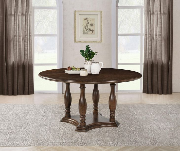 Landon Rich Brown 60" Round Dining Table