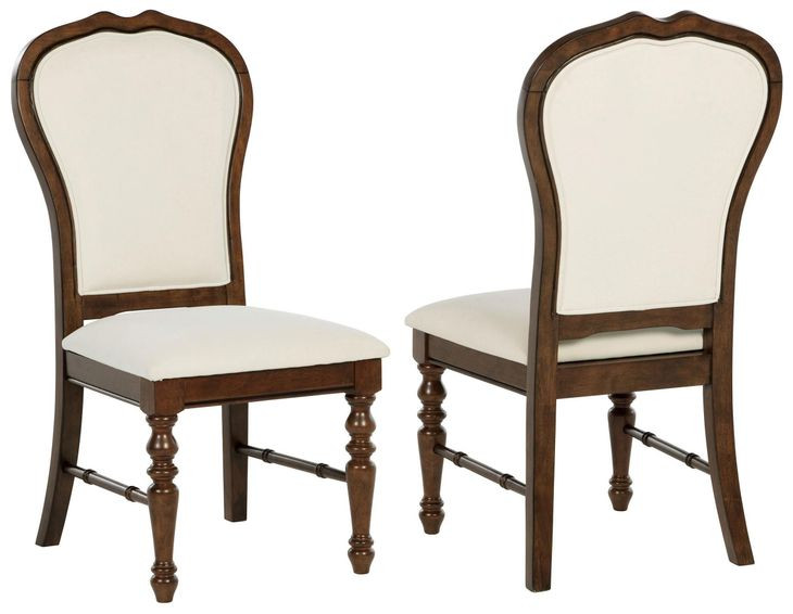 Landon Rich Brown Upholstered Side Chair Set Of 2