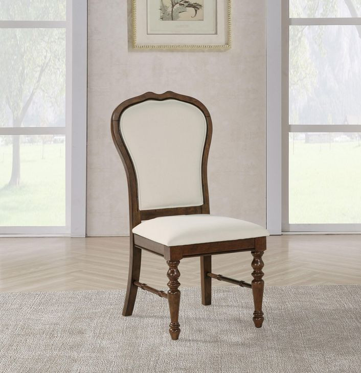 Landon Rich Brown Upholstered Side Chair Set Of 2