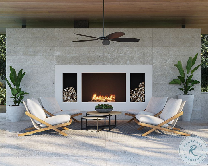 Amalfi Gray And Black Outdoor Coffee Table