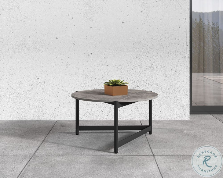 Amalfi Gray And Black Outdoor Coffee Table