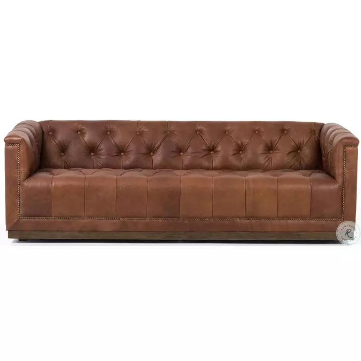 Maxx Heirloom Sienna Leather 86" Sofa