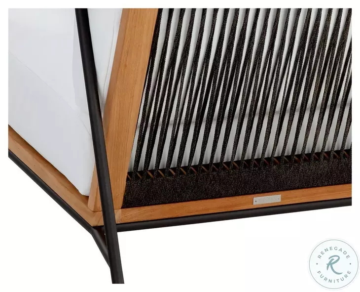 Nirelle Stinson White Outdoor Arm Chair