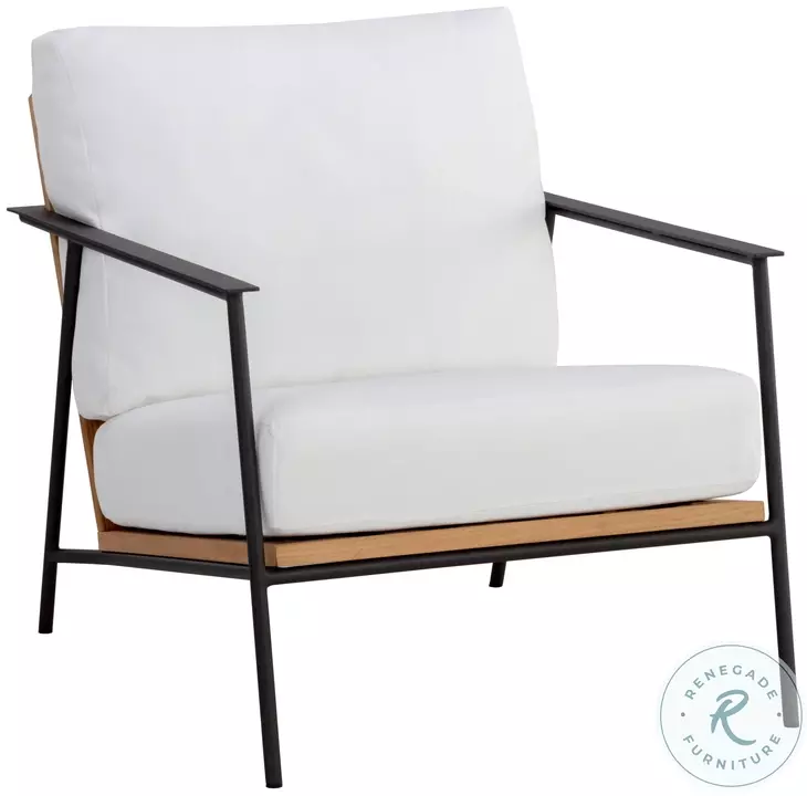 Nirelle Stinson White Outdoor Arm Chair