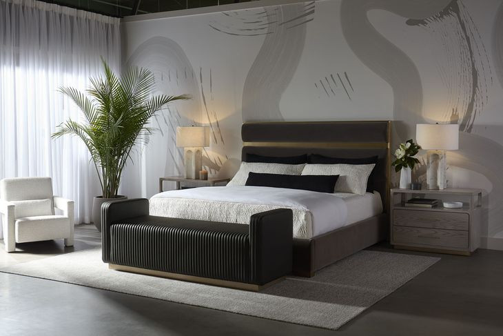 Reign Meg Ash King Upholstered Platform Bed