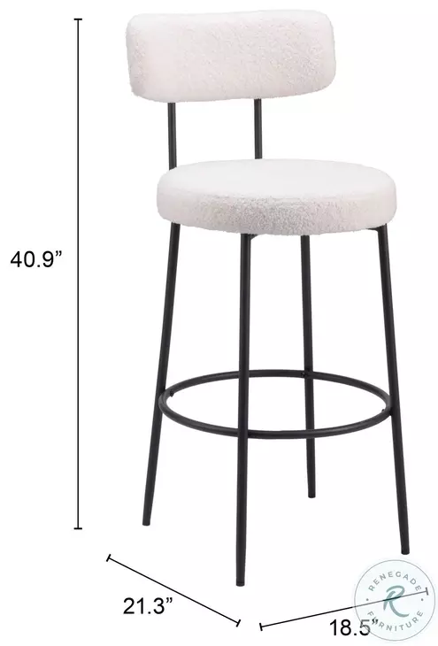 ZUO Blanca Bar Stool - Thumbnail 2