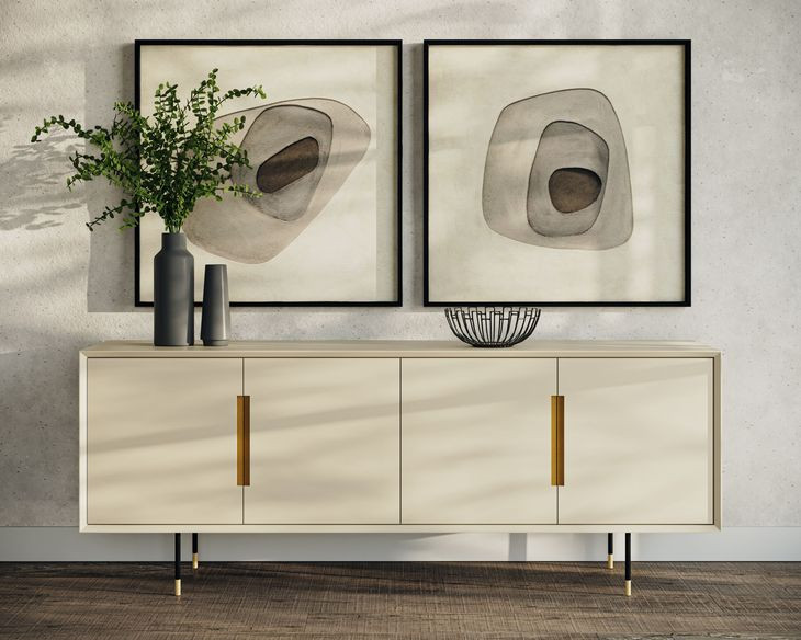 Danbury Cream And Black Sideboard