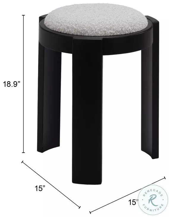 Banjul Misty Gray Ottoman