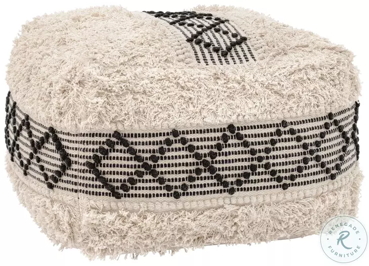Pisco Beige And Black Ottoman