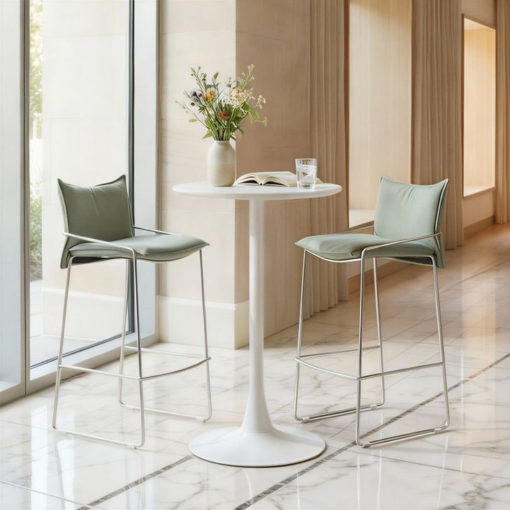 Pola Green Upholstered Bar Stool